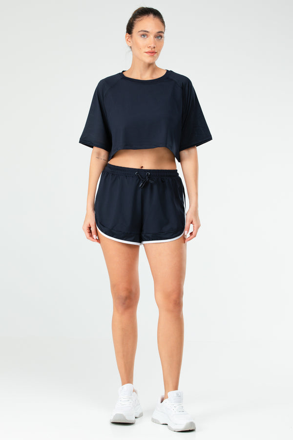 Navy Women's Shorts Suit SA2615