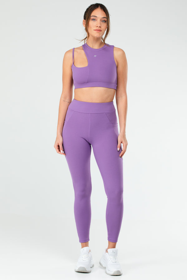 Purple Women Leggings Set SB0849