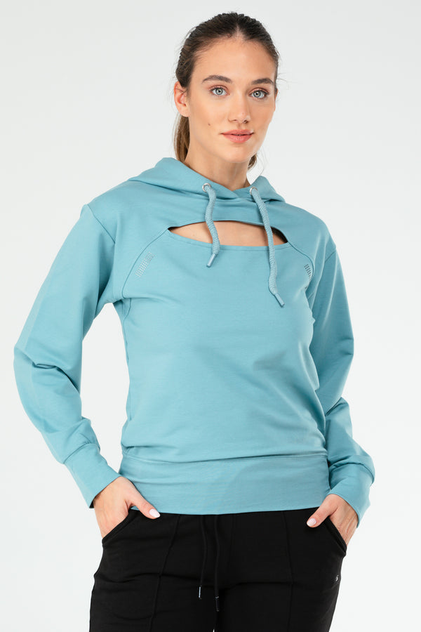 Teal Women's Hoodie Sweatshirt SC1177