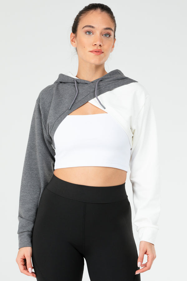 Gray Melange Women's Hoodie Sweatshirt SC1180