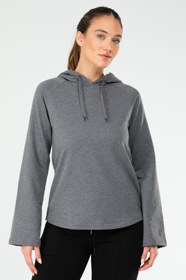 Gray Melange Women's Hoodie Sweatshirt SC1176