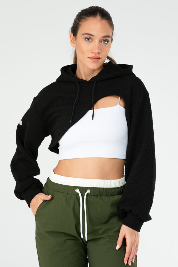 Black Women's Hoodie Sweatshirt SC1185