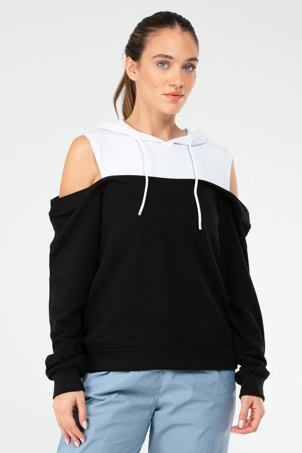 Black Women's Hoodie Sweatshirt SC1178