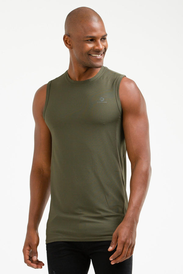 Khaki Men's Sports Tank Top XF1225