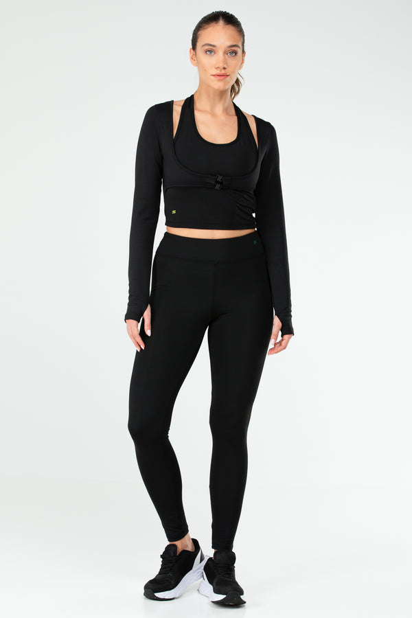 Black Women Leggings Suit SB0847