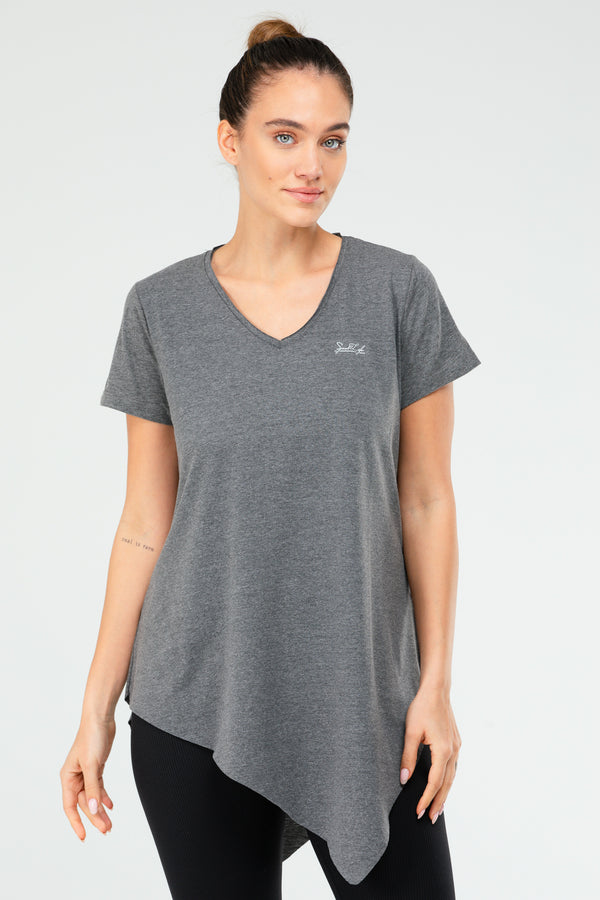 Gray Melange Women's T-Shirt SF0388-1