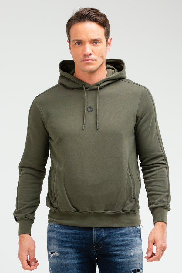 Khaki Men's Hoodie Sweatshirt XC2224