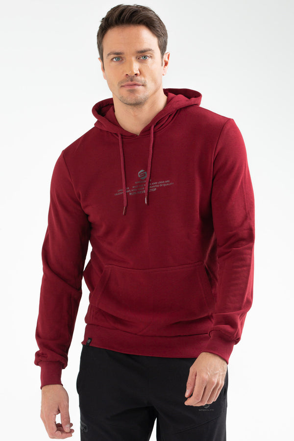 Burgundy Men's Hoodie Sweatshirt XC2168