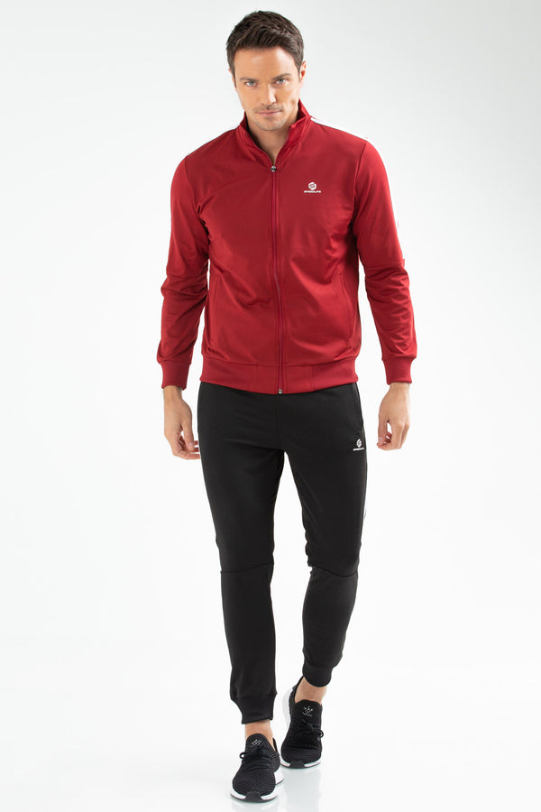 Burgundy Men's Tracksuit Suit XA0429