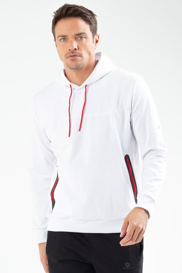 White Men's Hoodie Sweatshirt XC2161