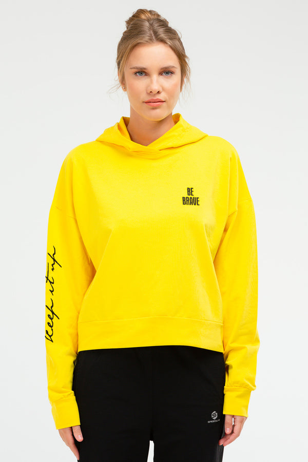 Yellow Women's Hoodie Sweatshirt SC0957