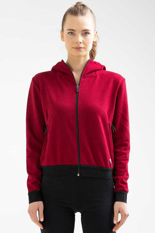 Burgundy Women's Hoodie Sweatshirt SC0962