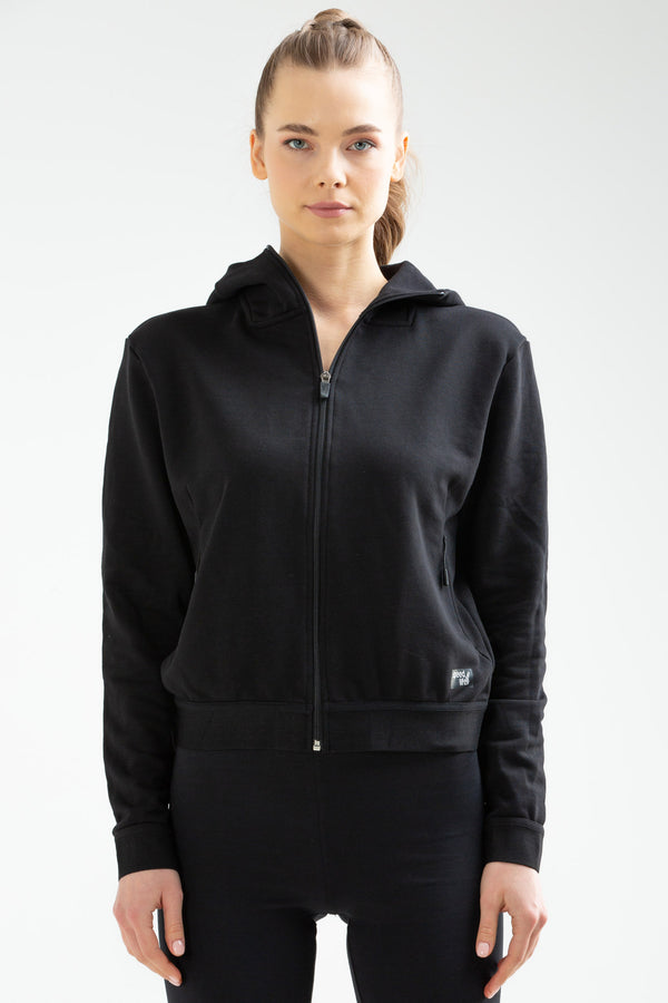 Black Women's Hoodie Sweatshirt SC0962