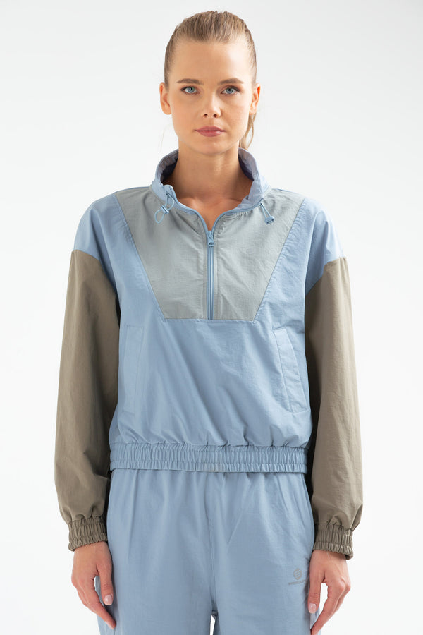 Blue Women's Raincoat Windbreaker SC0982