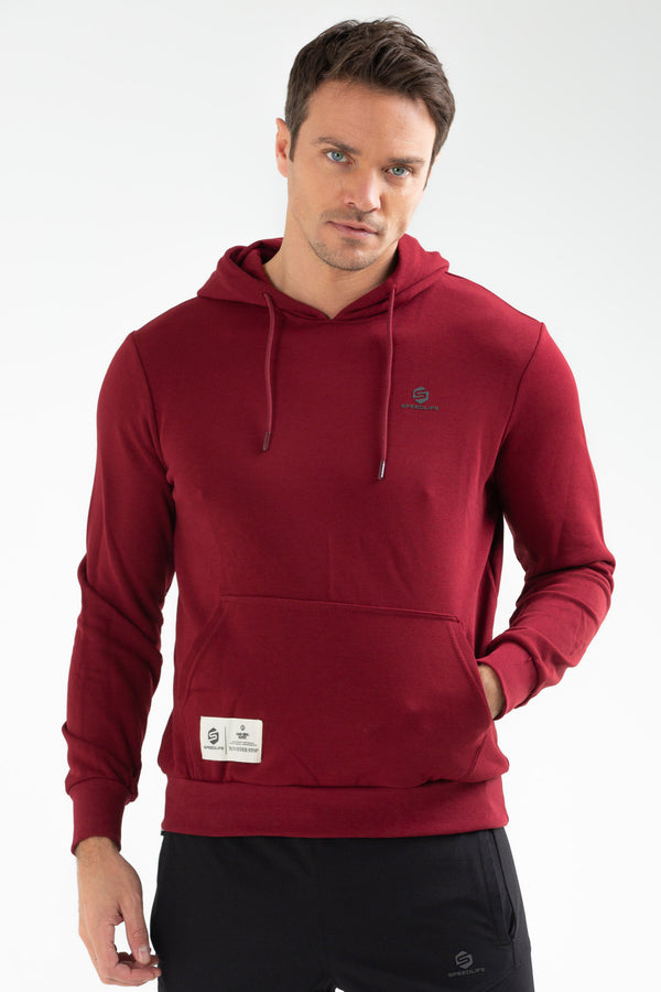 Burgundy Men's Hoodie Sweatshirt XC2173