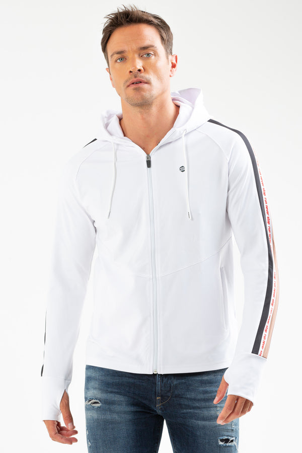 White Men's Hoodie Sweatshirt XC2155