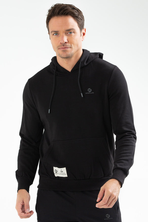 Black Men's Hoodie Sweatshirt XC2173