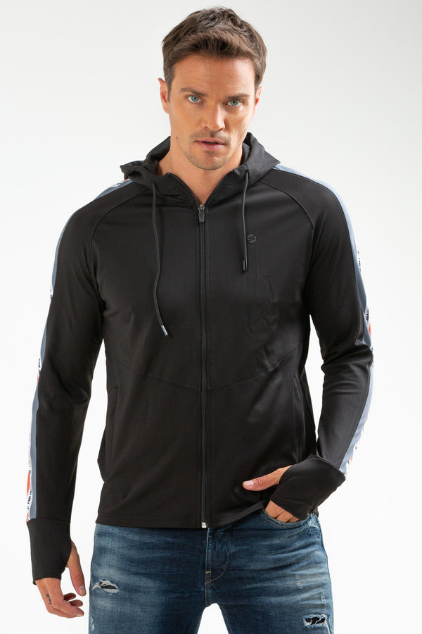 Black Men's Hoodie Sweatshirt XC2155