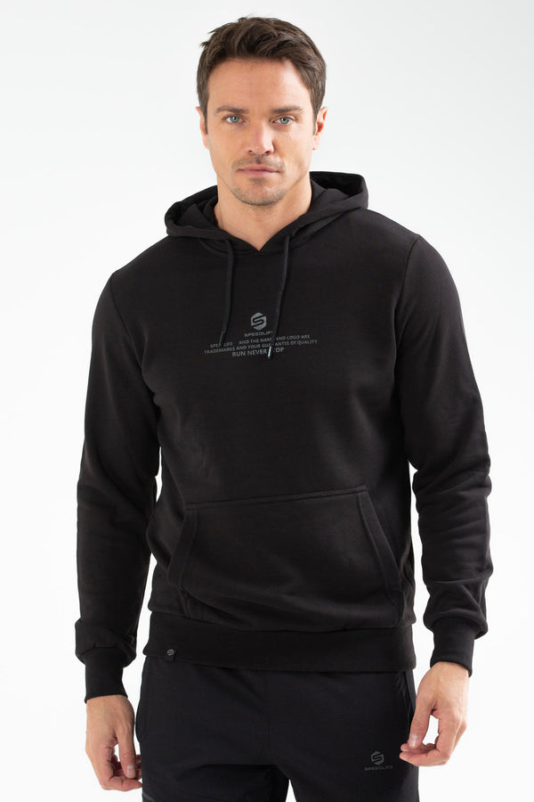 Black Men's Hoodie Sweatshirt XC2168