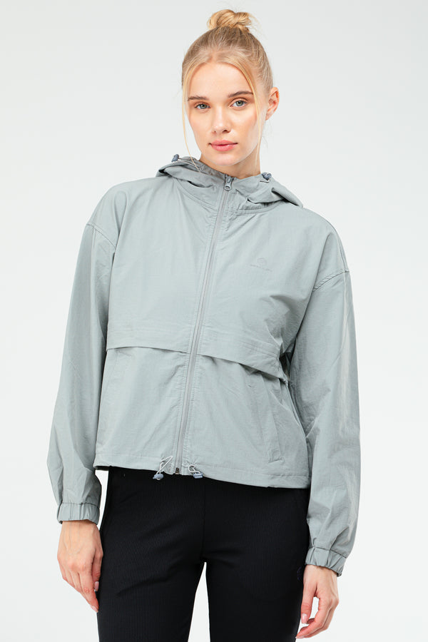 Grey Women's Raincoat Windbreaker SC0981