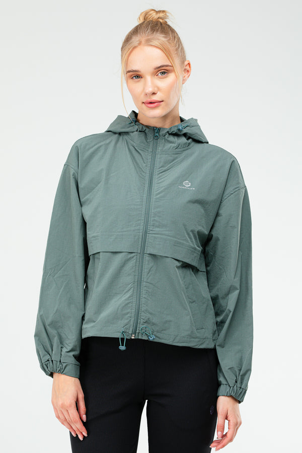 Green Women's Raincoat Windbreaker SC0981