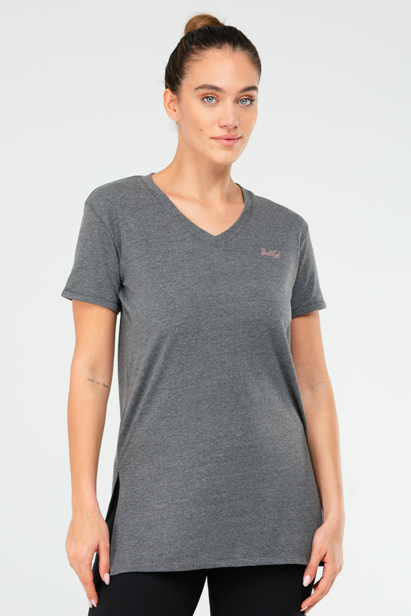 Gray Melange Women's T-Shirt SF0390-1