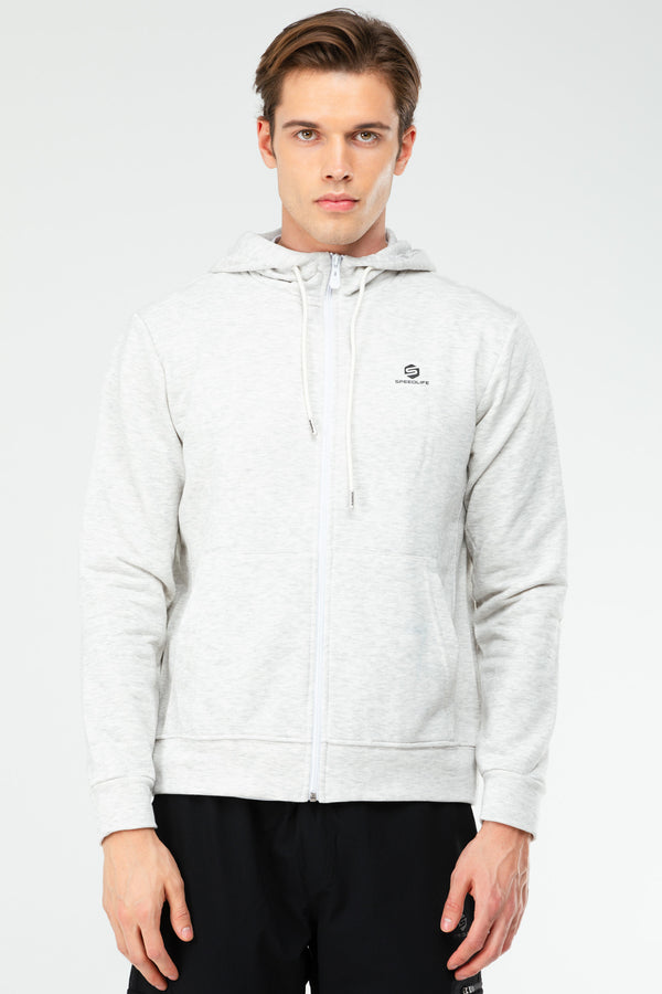 Gray Melange Men's Hoodie Sweatshirt XC2248