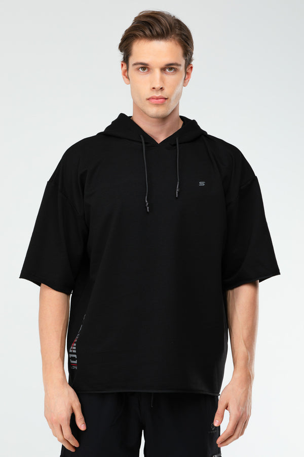 Black Men's Hoodie Sweatshirt XC2319