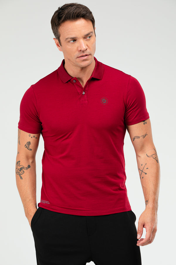 Burgundy Men's T-shirt XF1523