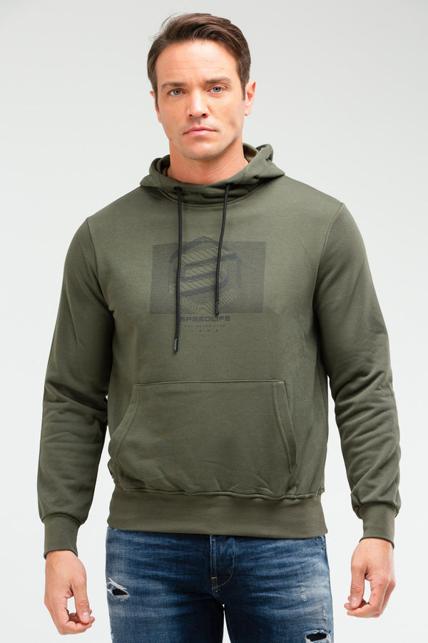 Khaki Men's Hoodie Sweatshirt XC2219