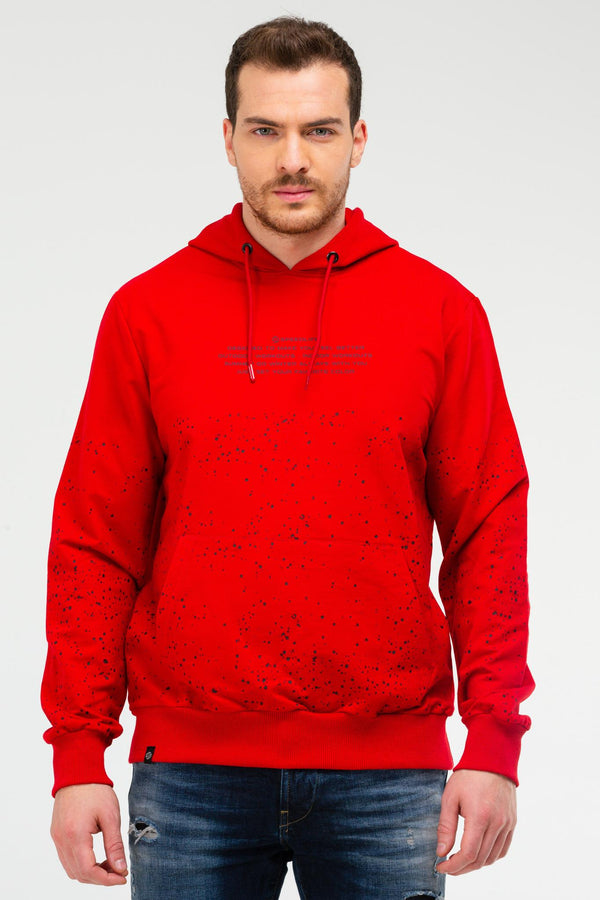 Red Men's Hoodie Sweatshirt XC2210