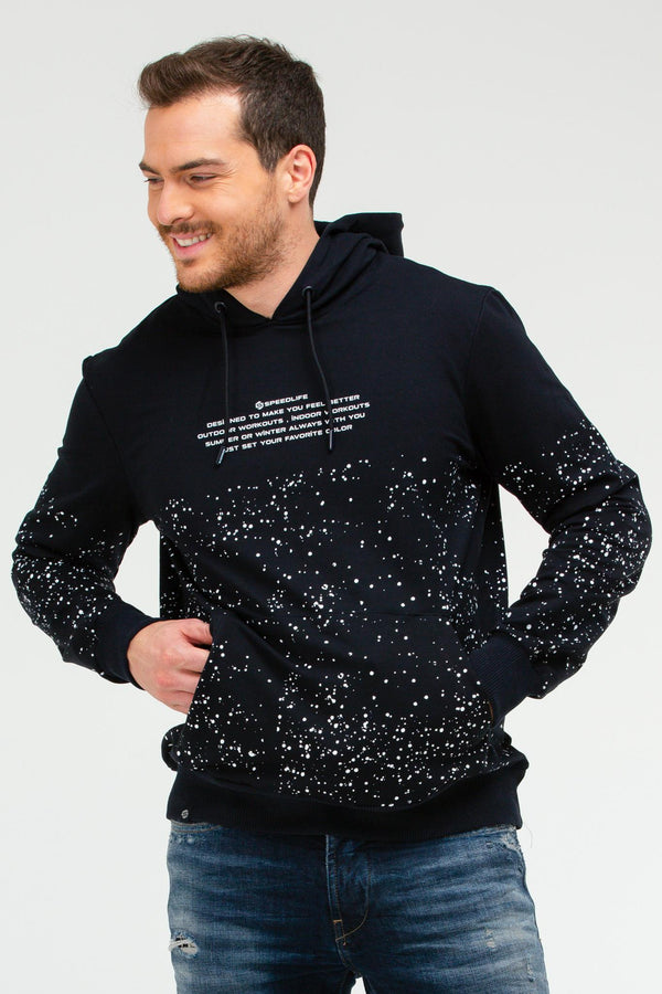 Navy Men's Hoodie Sweatshirt XC2210