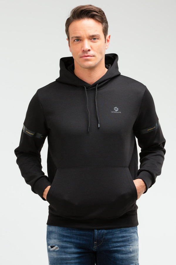 Black Men's Hoodie Sweatshirt XC2201