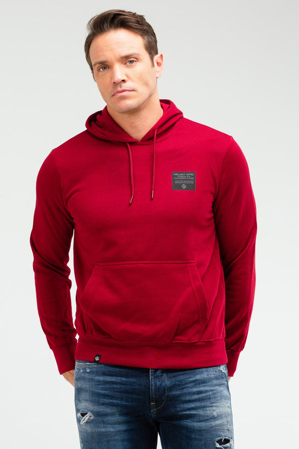 Burgundy Men's Hoodie Sweatshirt XC2237