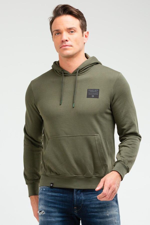 Khaki Men's Hoodie Sweatshirt XC2237