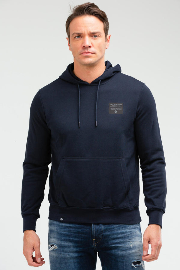 Navy Men's Hoodie Sweatshirt XC2237