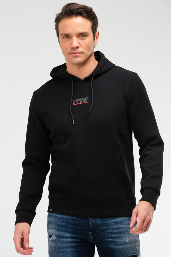 Black Men's Hoodie Sweatshirt XC2209