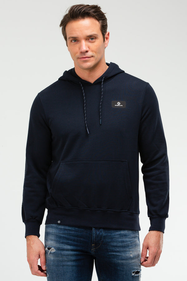 Navy Men's Hoodie Sweatshirt XC2236