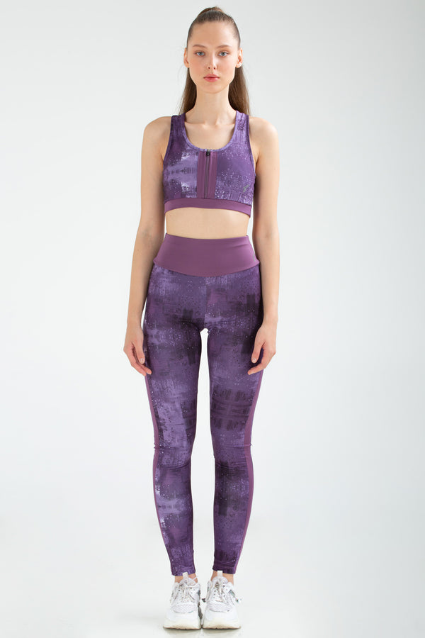 Purple Women's Leggings Set SB0636